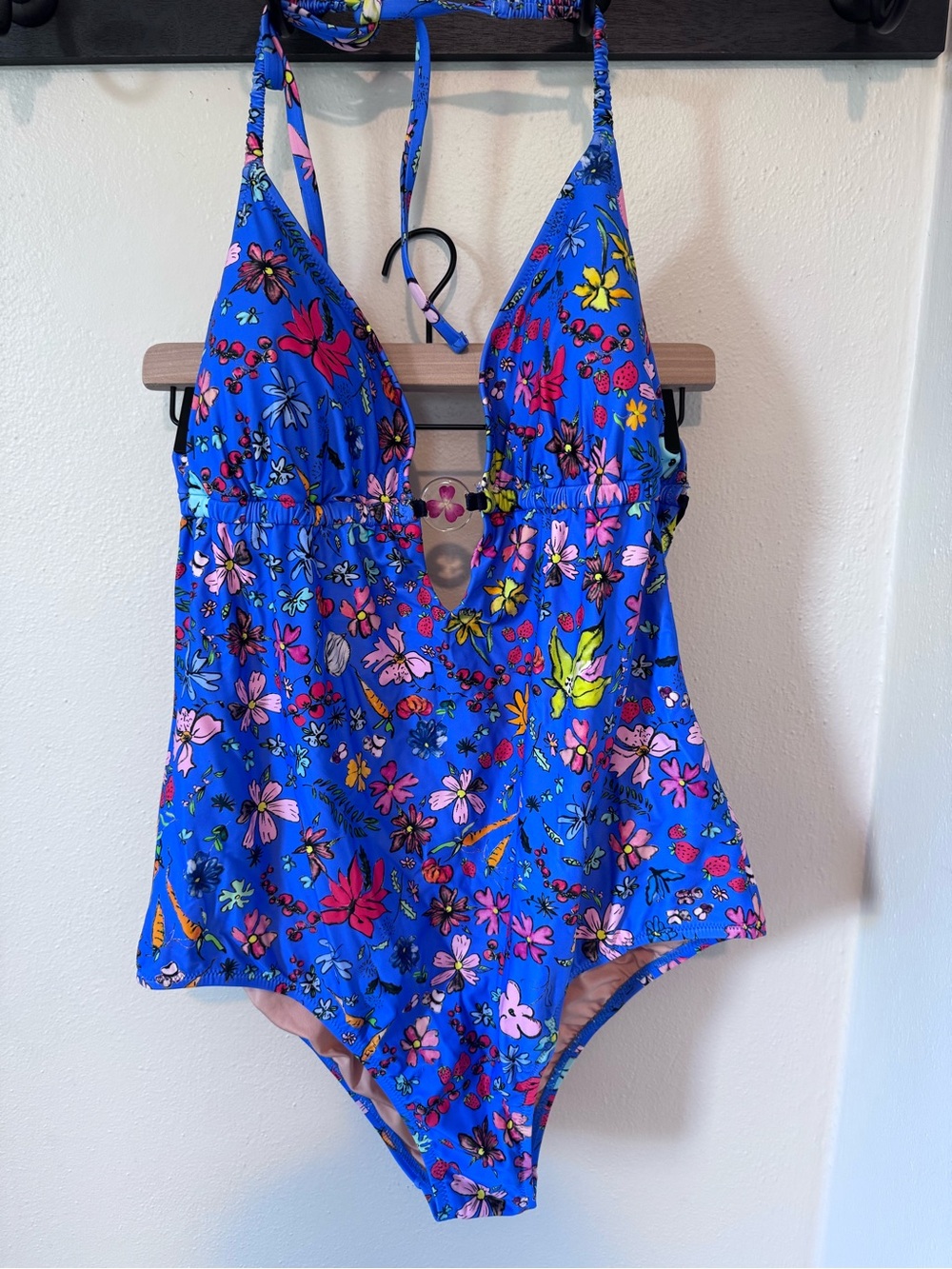 NEW J. Crew Royal Blue Floral One-Piece Swimsuit with tags size 20